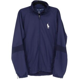 Polo Golf Ralph Lauren Mens Size Medium Navy Full Zip Windbreaker Jacket Casual